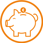 Icon Sparschwein orange