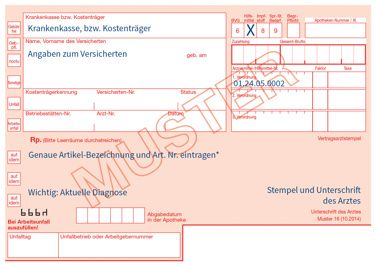 Musterrezept ausgefüllt