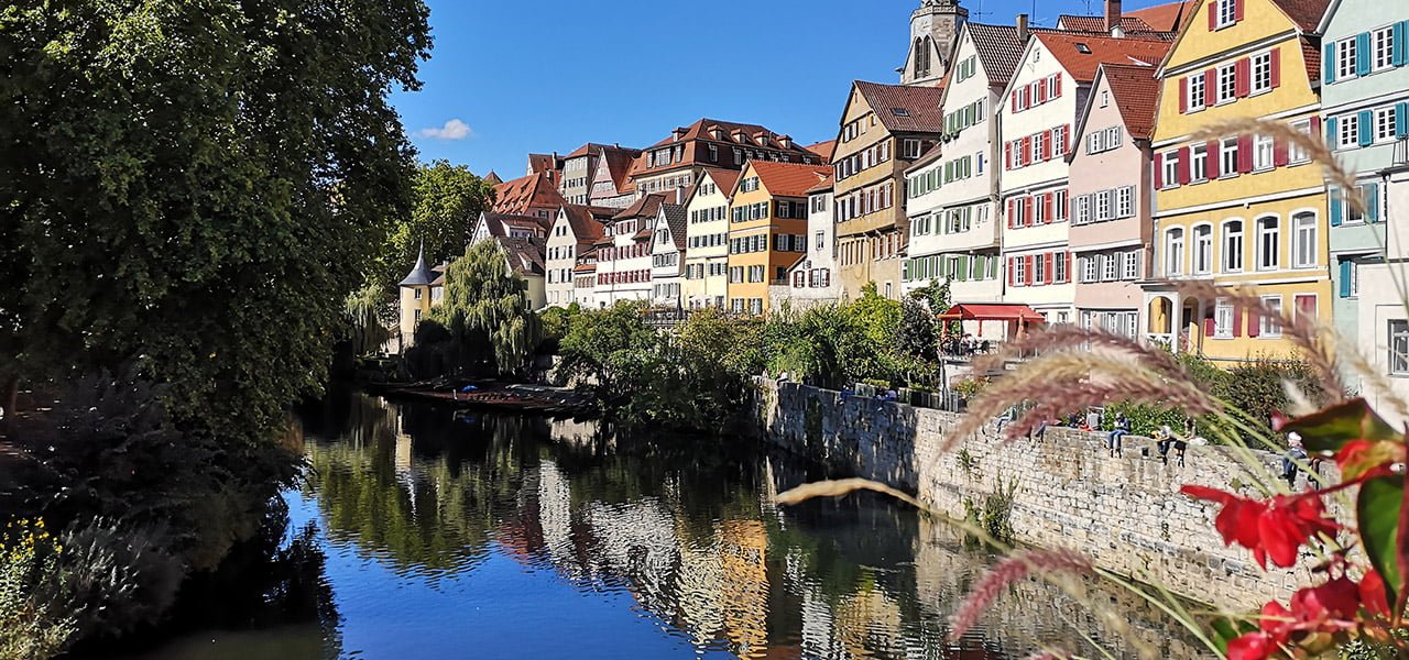 Die Neckarfront in Tübingen