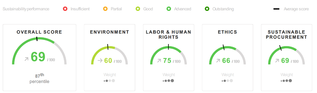 EcoVadis Scorecard 2025