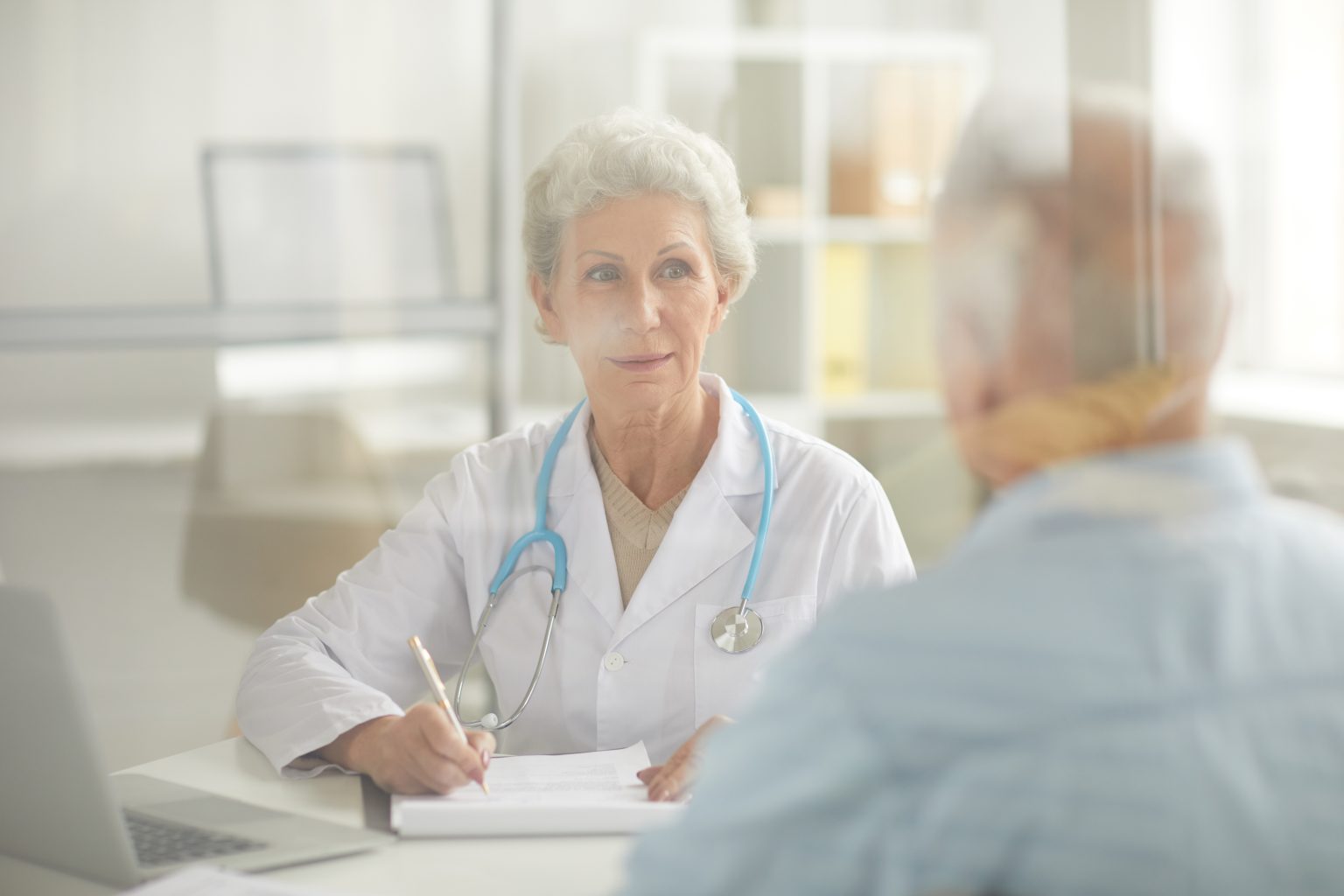 Older patient during a medical consultation