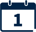 Icon Kalender dunkelblau
